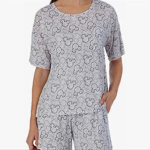 Disney Women's 2 Piece Short Sleeve Shirt & Short Pajama Set